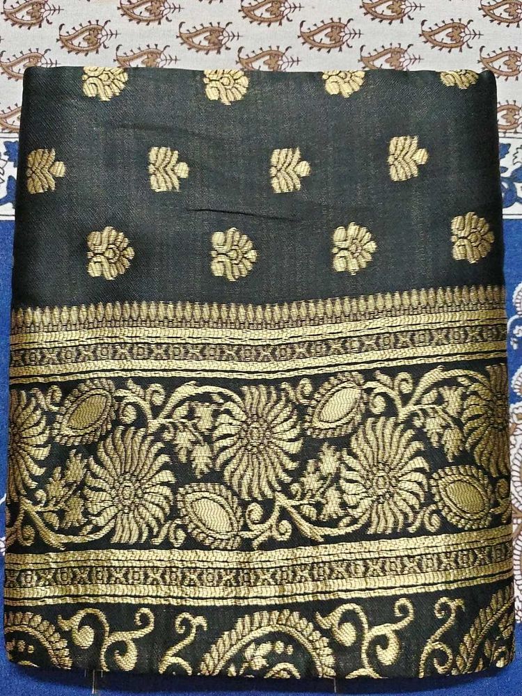 black silk saree