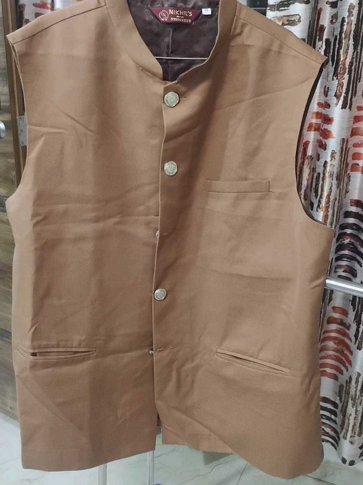 Men's Brown Nehru Jacket