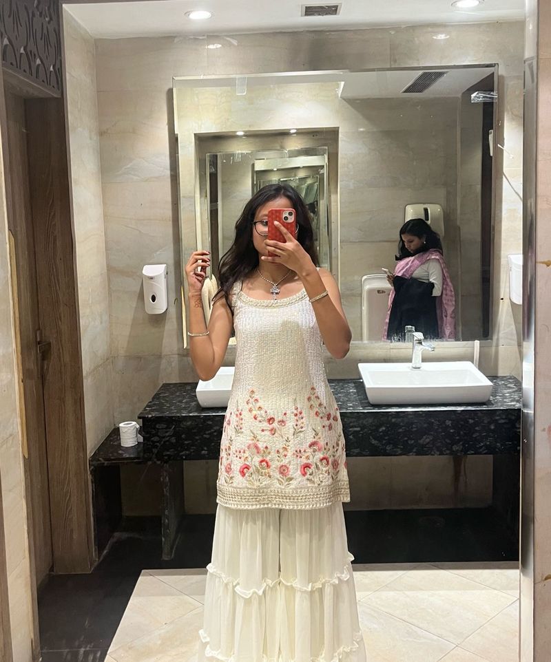 Elegant Embroidered Kurta with Palazzo Set