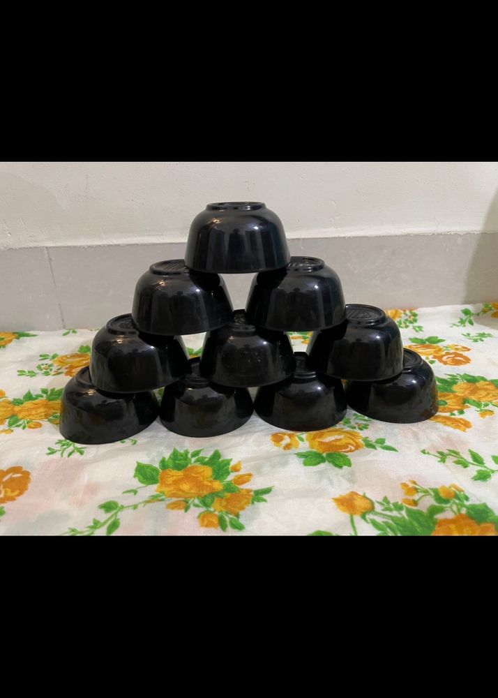 Combo Of 10 Dip Bowl Black Color