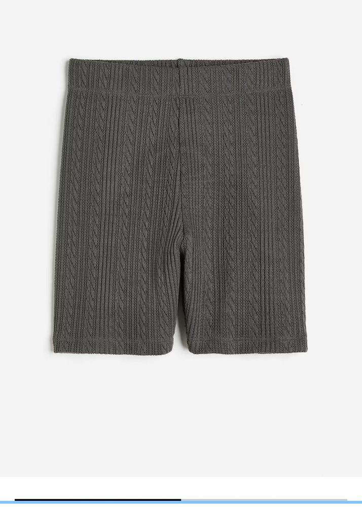 Grey Knit Biker and cycling Shorts