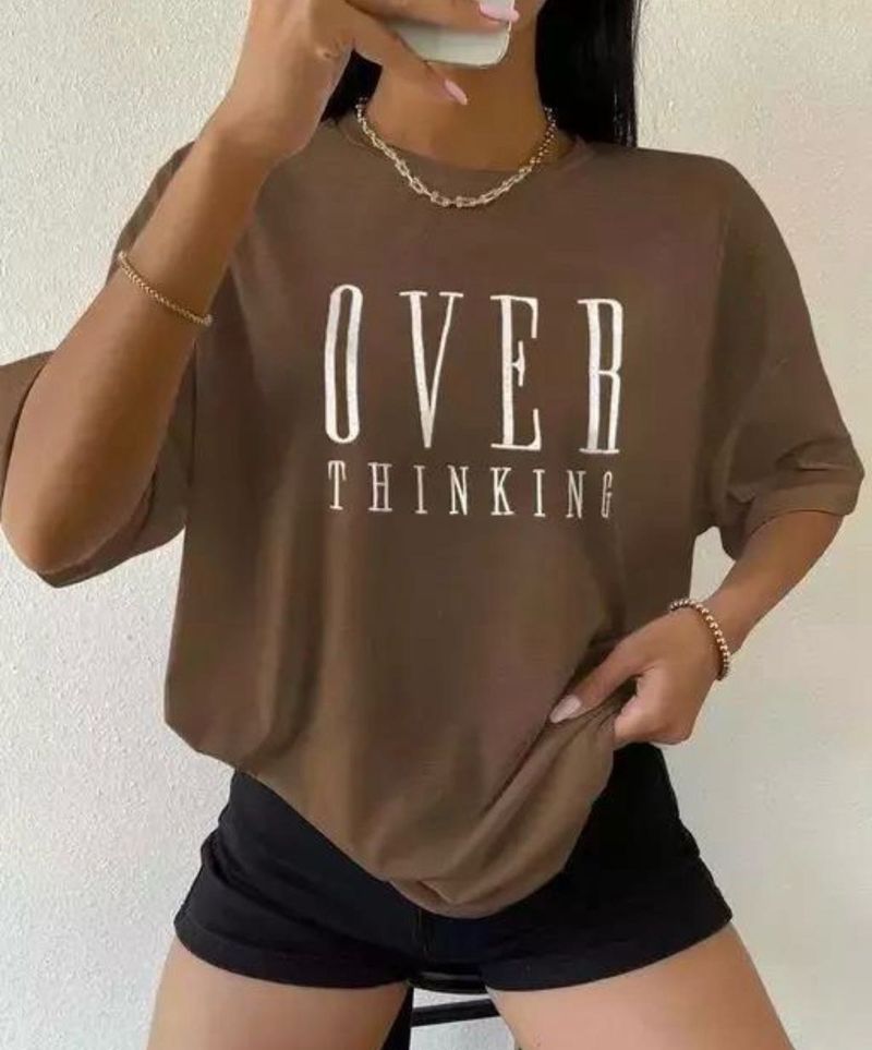 BROWN OVERSIZE TSHIRT FOR WOMEM