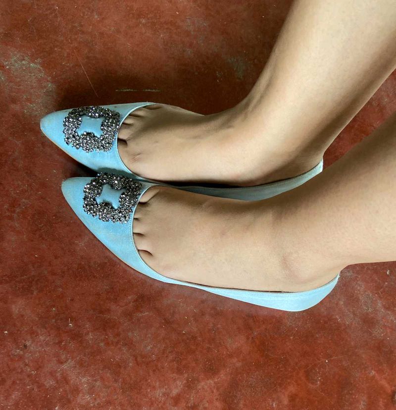 Sparkling Embellished Baby Blue from Chaussure Lap