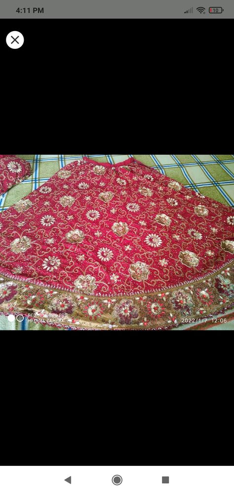 🔴red color wedding lehnga