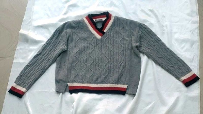 Striped V-Neck Sweater