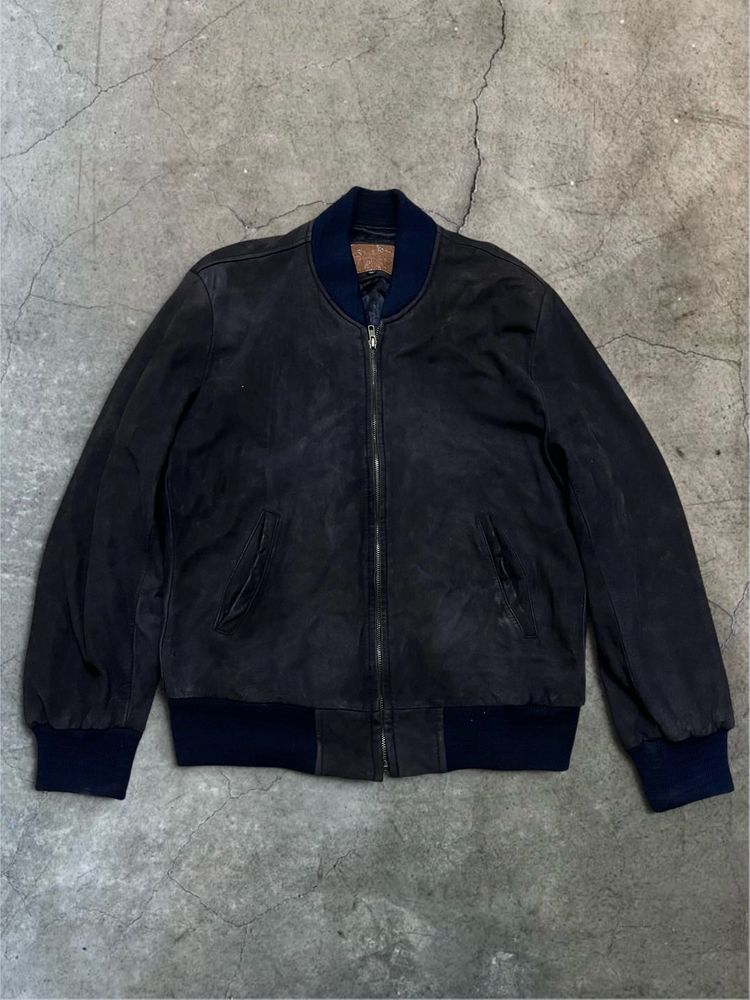 Vintage Leather Bomber Jacket