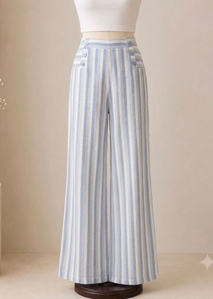 Striped Wide Leg Pants