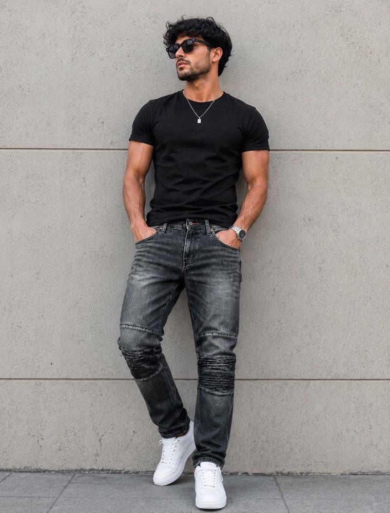 Wrangler Men's Stylish Charcoal grey Jeans
