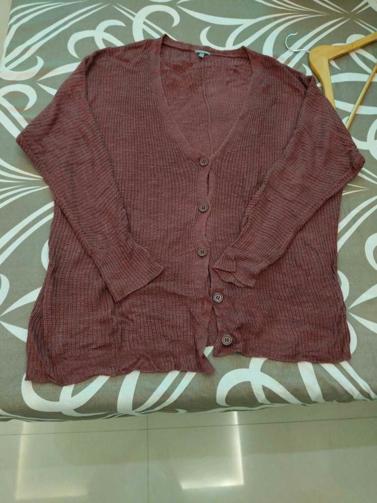 Cozy Maroon Cardigan