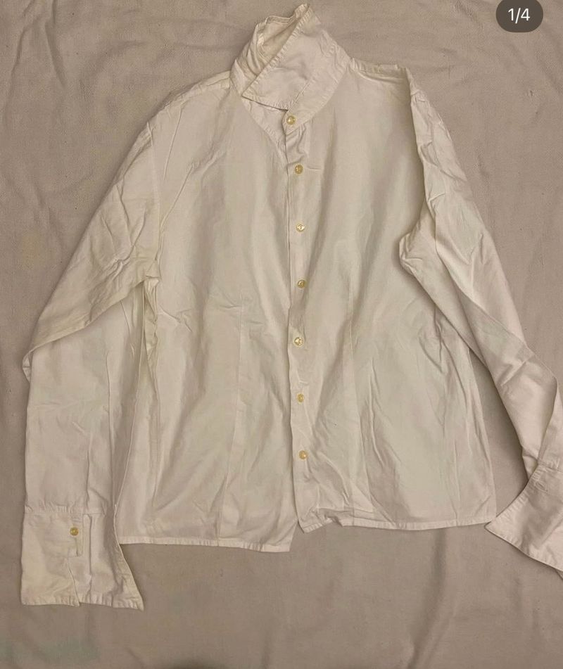 Men's Classic White Button-Down Shirt