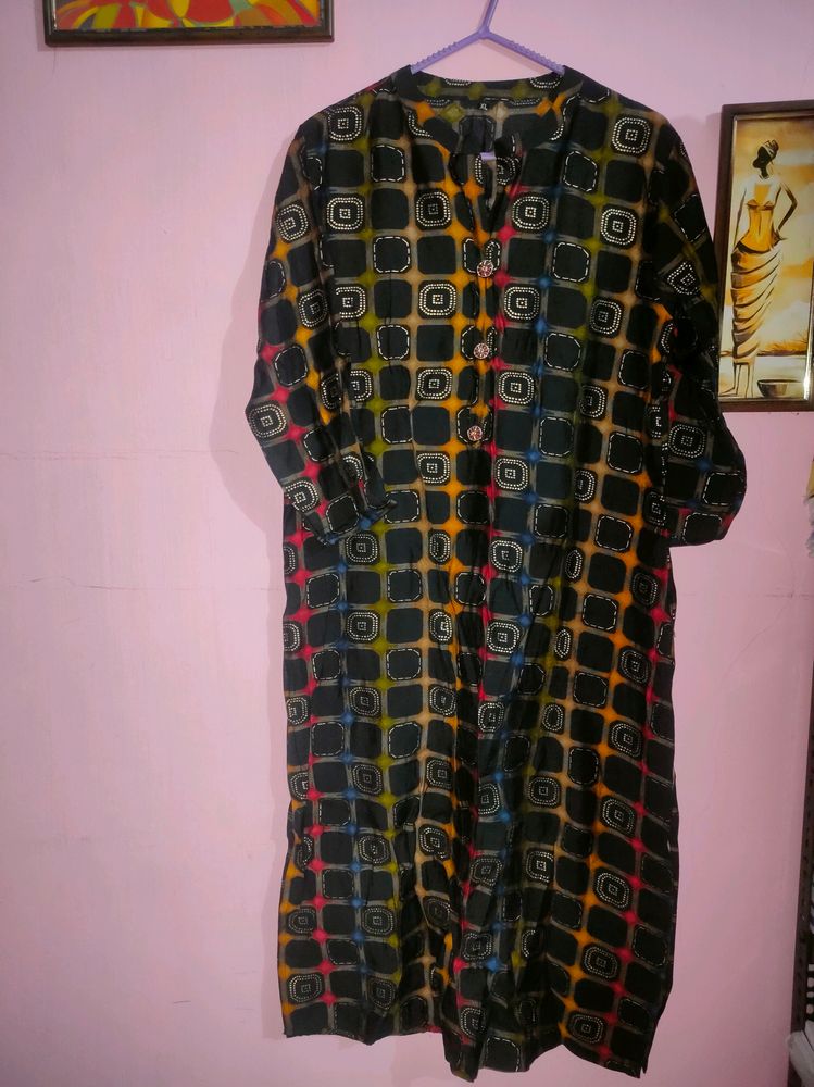 Black Printed Kurti