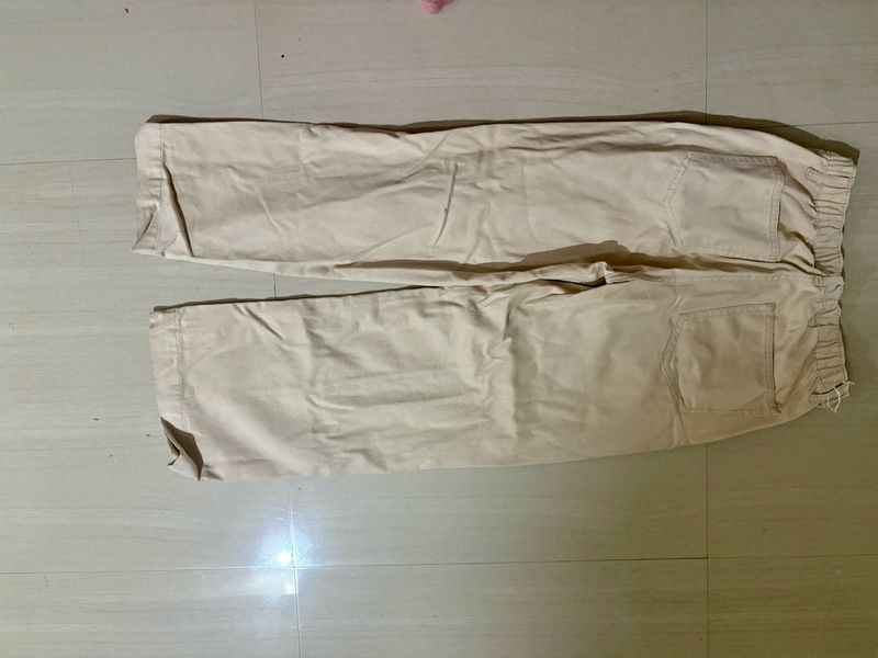 Beige Cargo Pants