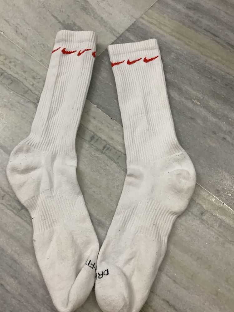 Nike Dri-FIT White Socks