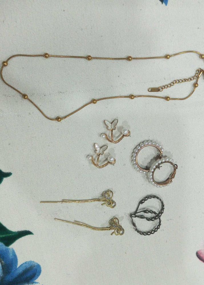 Chic Jewelry Set - Necklace &amp; Earrings