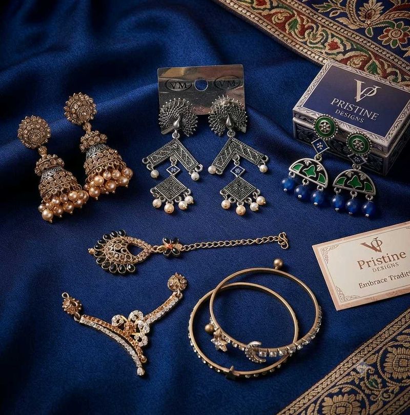 7 Exquisite Peacock Jhumka Earrings, necklace
