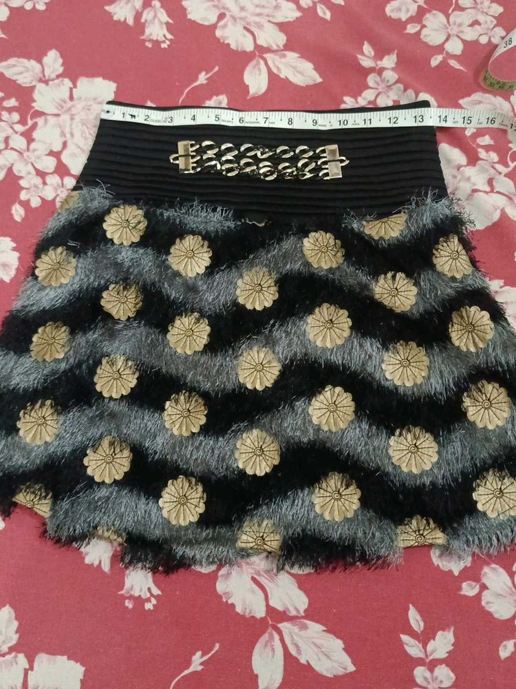 Unique Flower Mini Skirt