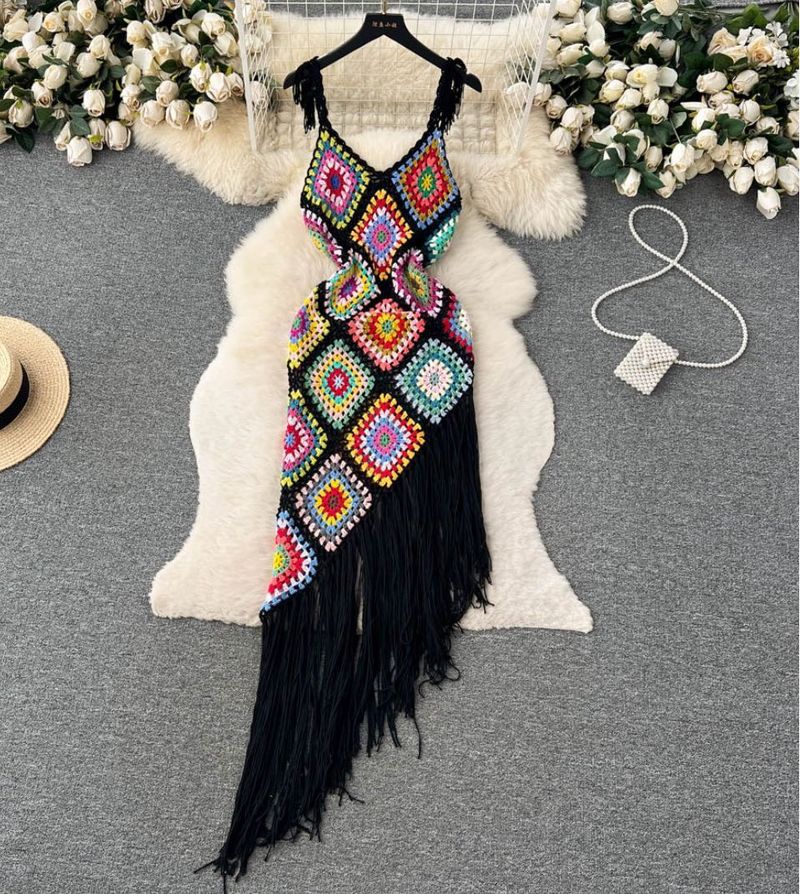 Boho Crochet Maxi Dress