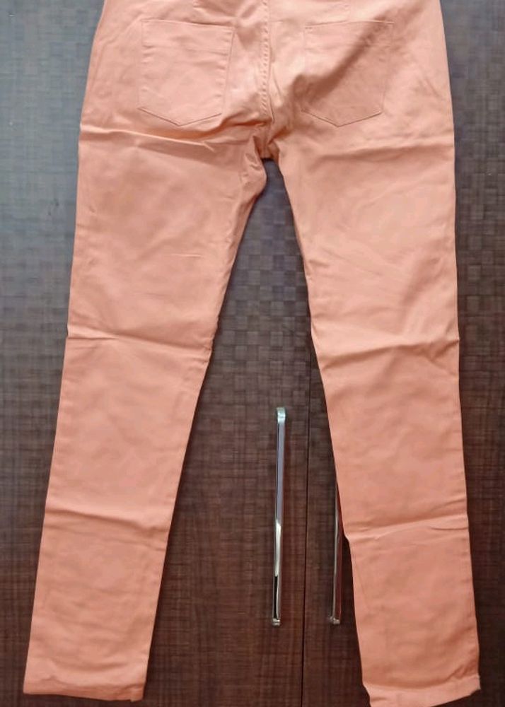 Women Peach Trousers