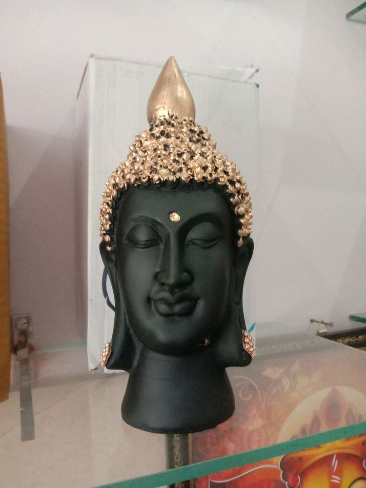 Beautiful Golden And Black Finish Buddha Statue