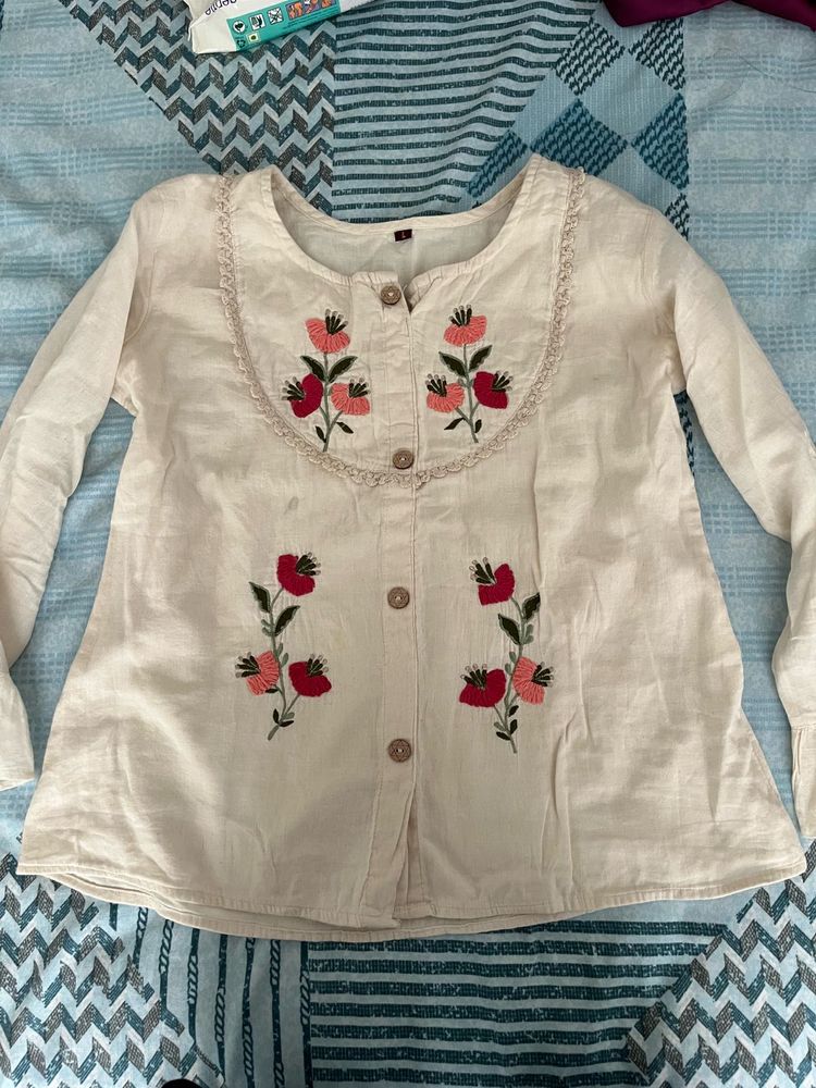 Embroidered Kurta Top