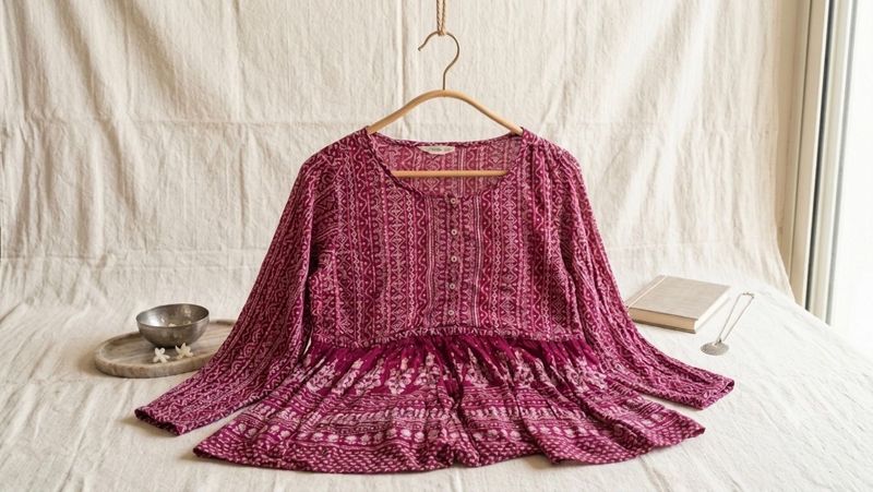 Boho Print Peplum Kurta