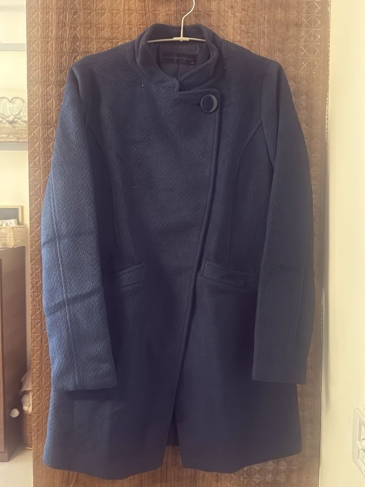 Elegant Navy Blue Overcoat