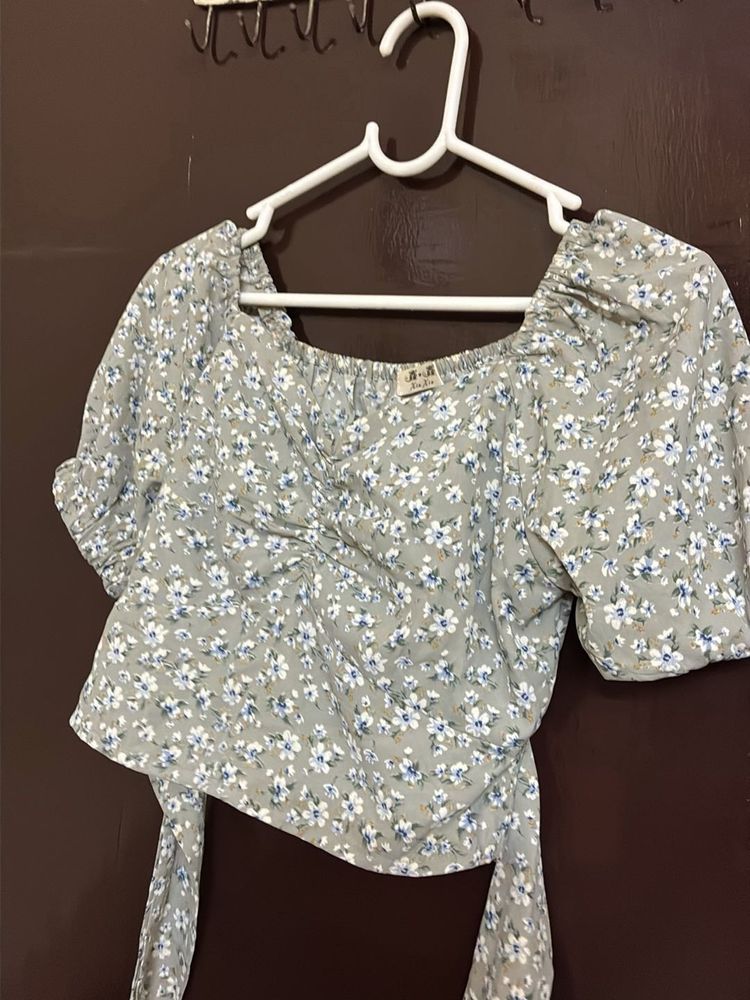 back tie crop top