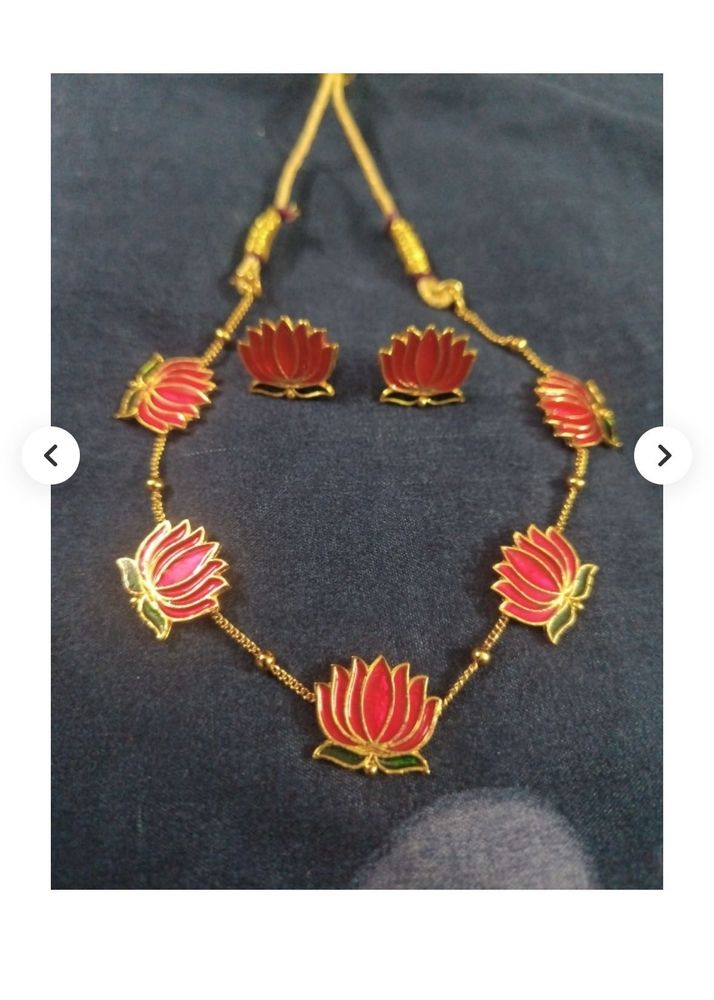 Lotus Necklace &amp; Earring Set