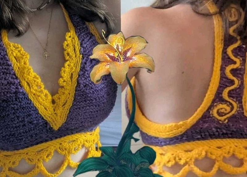 Handmade Crochet Rapunzel theam Top