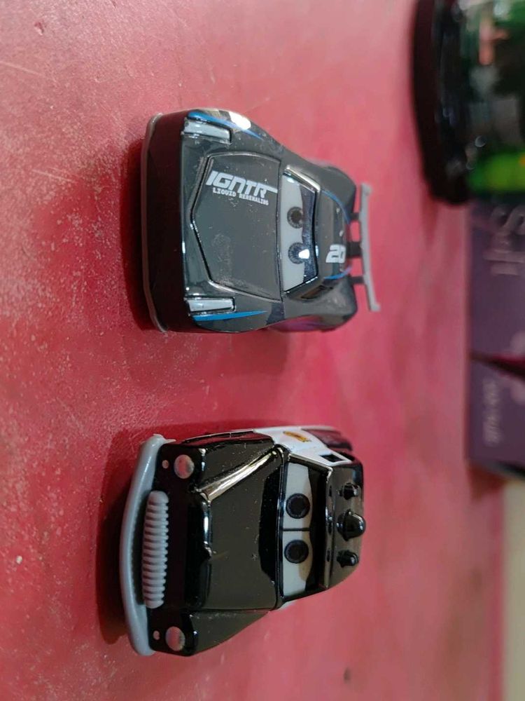 two normal metal cars