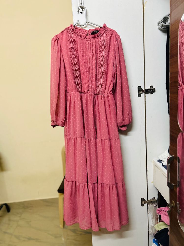 final sale🎉🎉korean Maxi Dress-S size