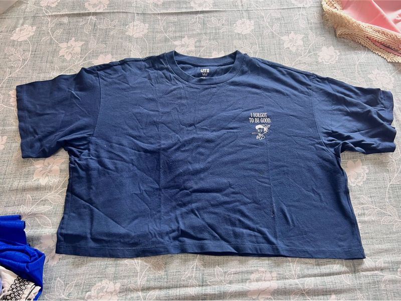 Blue Graphic T-Shirt with Pinocchio Print
