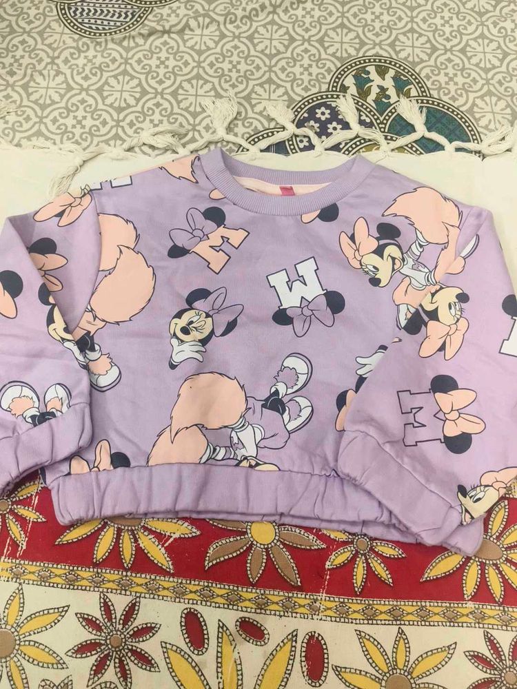 Cute Minnie Mouse Fleece Sweatshirt