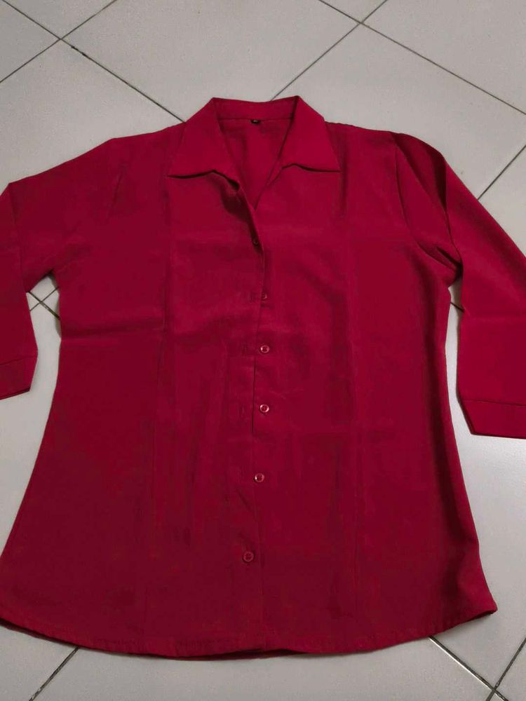pink 3/4 Sleeve Blouse