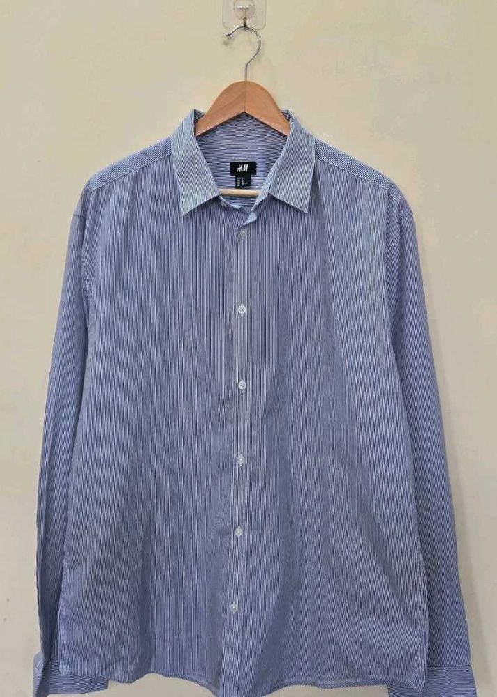 H&amp;M Striped Blue Shirt