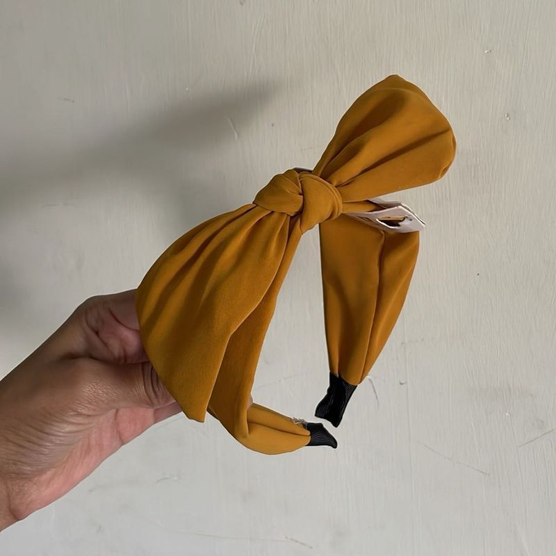 Mustard Yellow Bow Headband
