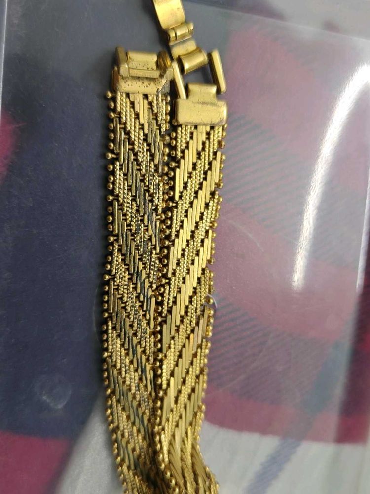Vintage one gram Gold Tone Chain Bracelet