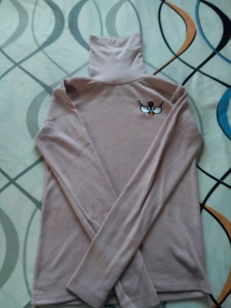 Pink high neck