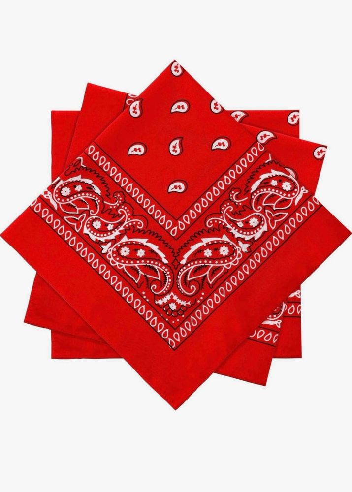 Red Paisley Bandana Scarf
