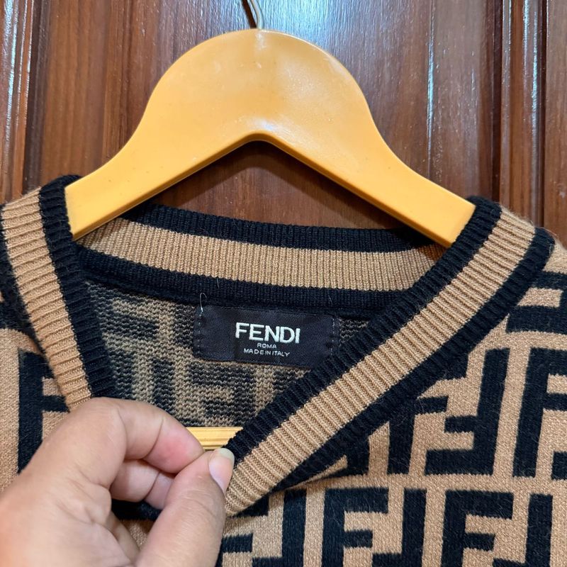 FENDI Print Knitted T-shirt