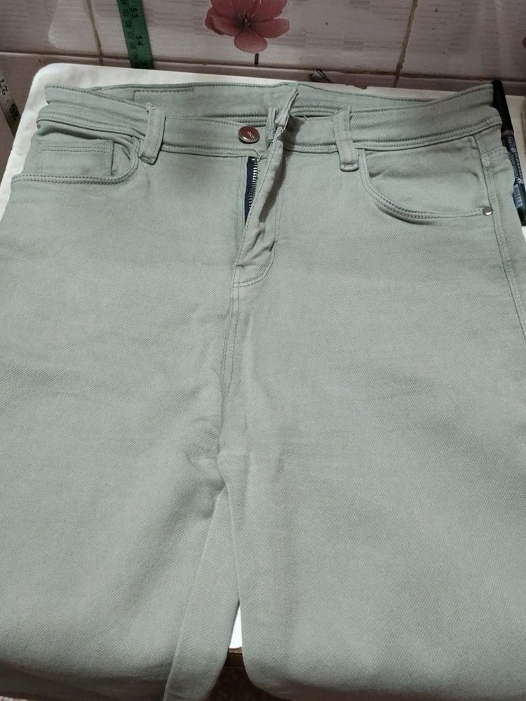Pista Green Straight Jeans