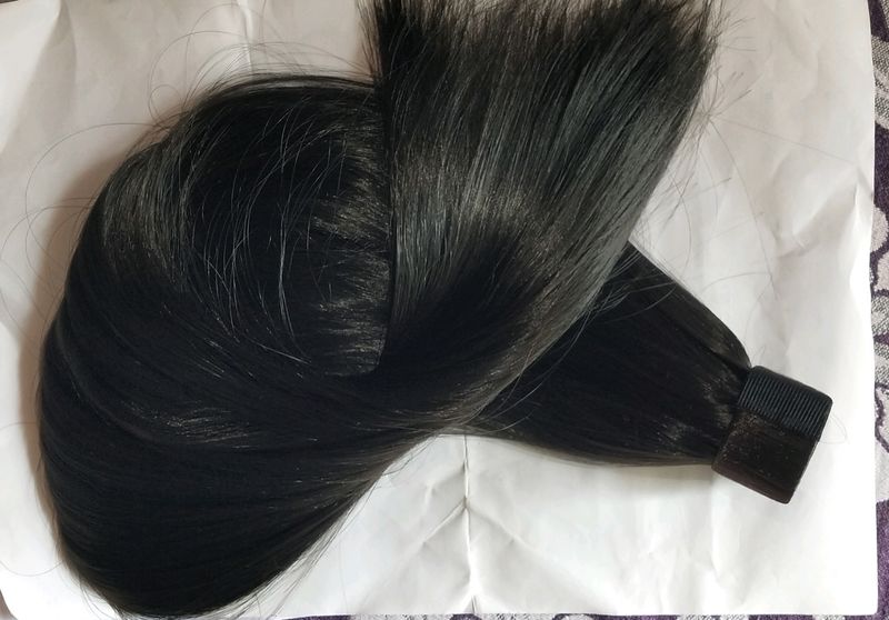 Straight Natural Black Long Hair Extension Pack of