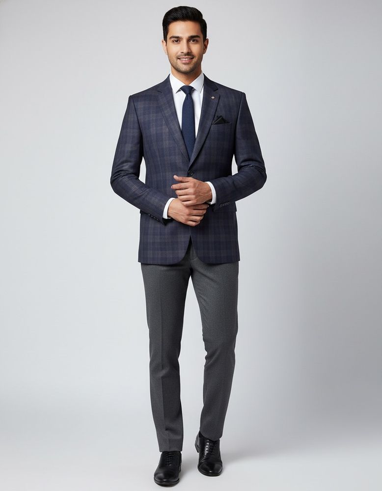 Stylish Plaid Blazer