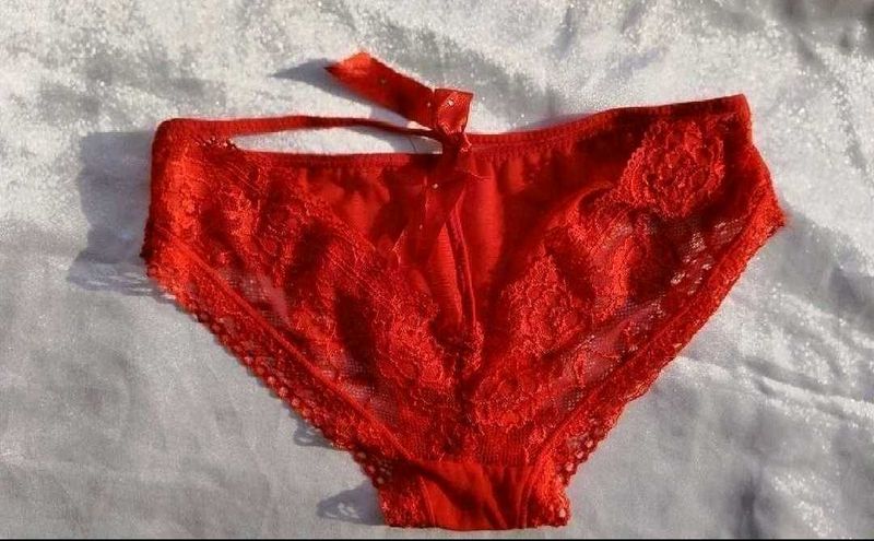 Lace Red Briefs