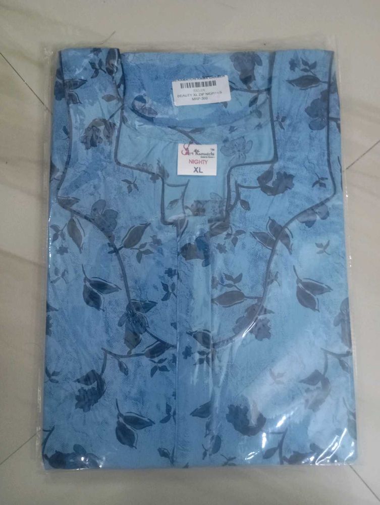 Floral Zip Type Nighty XL