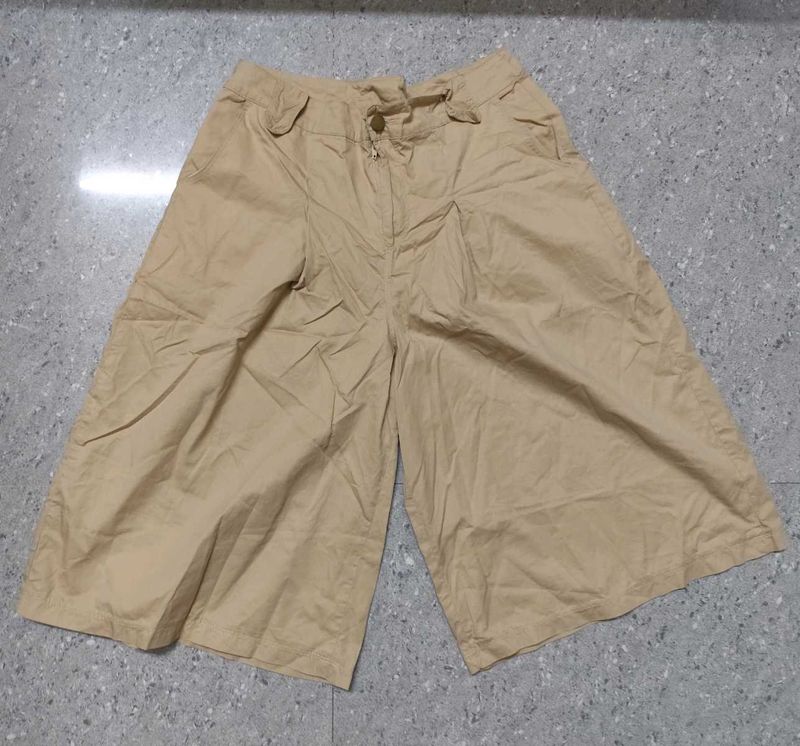 Korean Khaki Wide Leg Shorts