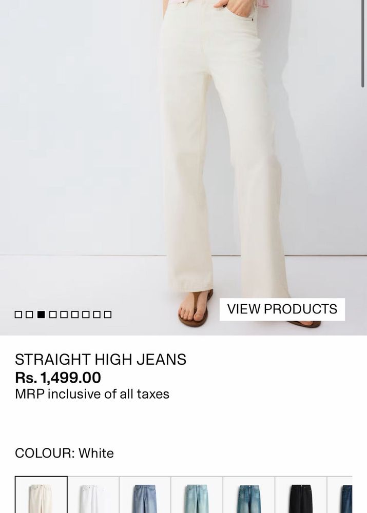 Straight High Jeans - White