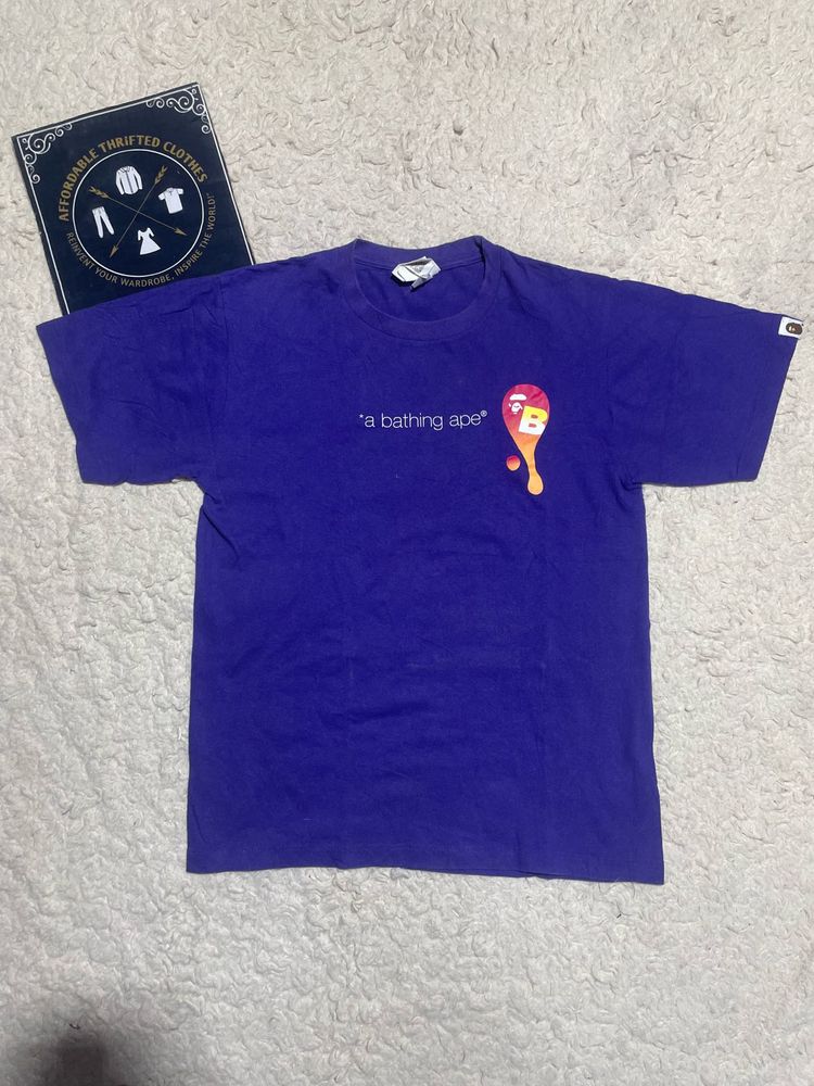 bape  Purple Graphic T-Shirt