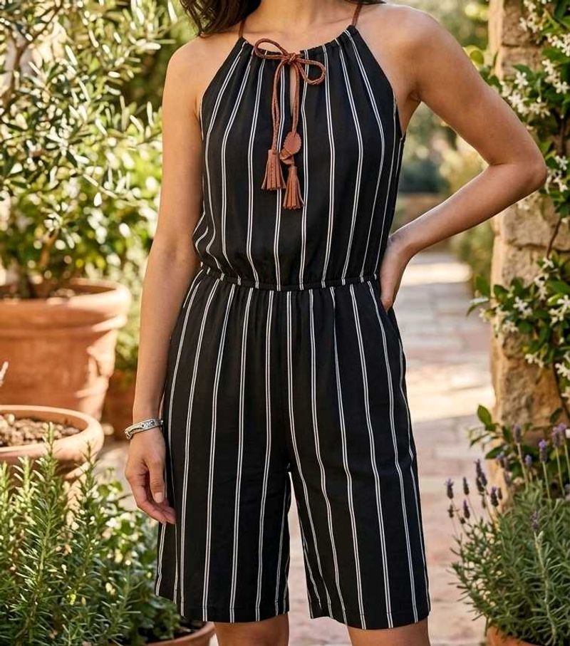 Striped Wide-Leg Jumpsuit