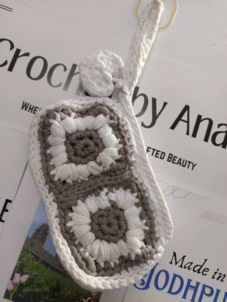 Crochet Mini Pouch with Heart Strap